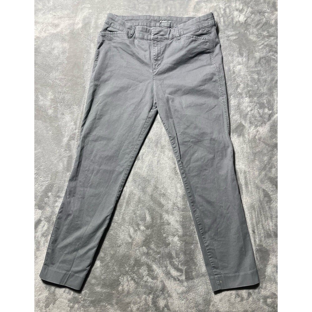 Old Navy Pants Womens 10 Gray Pixie Chino Slim Ankle Stretch Twill Office Casual